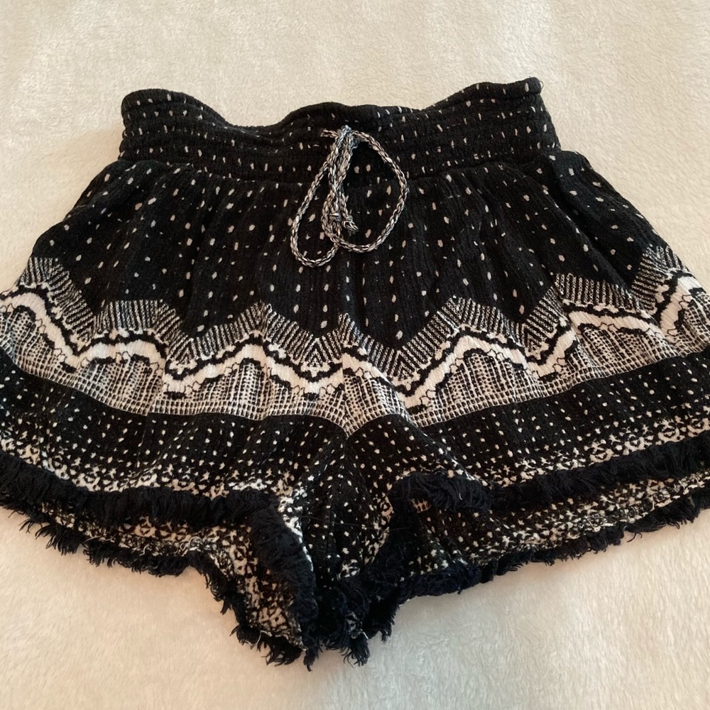 Printed pajama shorts